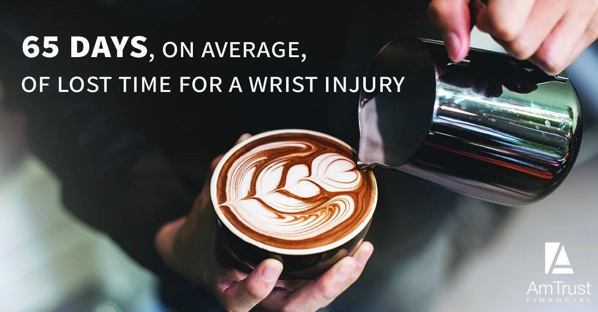 coffee shop wrist injuries lost time
