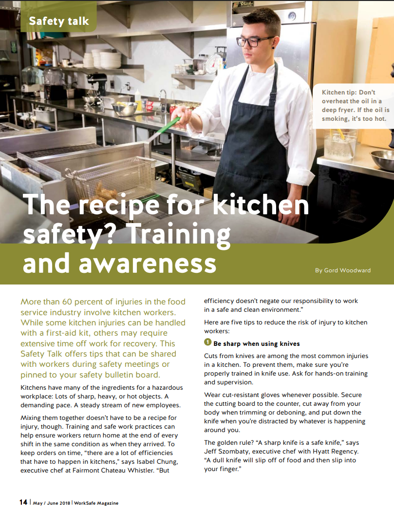 WorkSafe Magazine: Kitchen Safety image