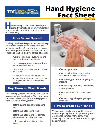 Hand Hygiene Fact Sheet image