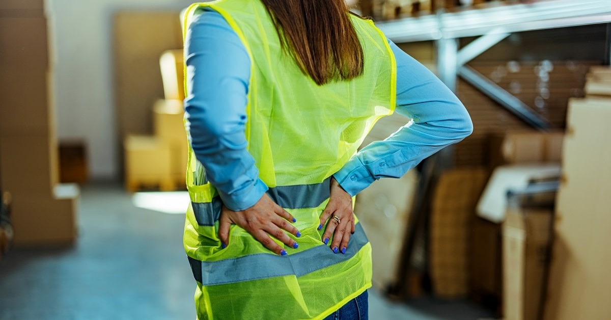 prevent back pain injuries in the workplace