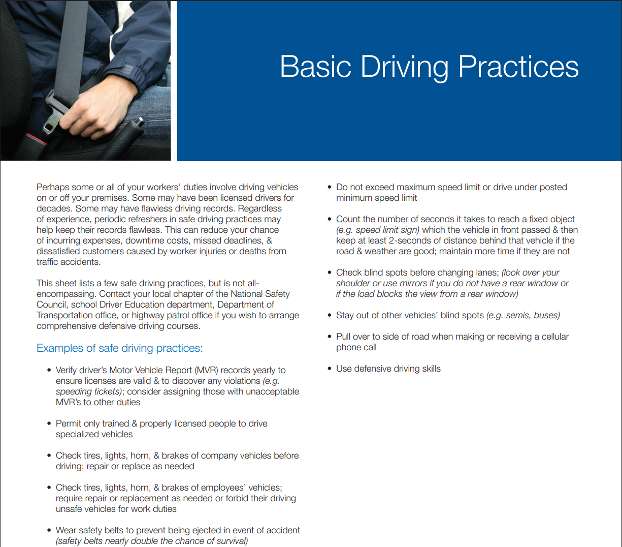 Basic Driving Best Practices image