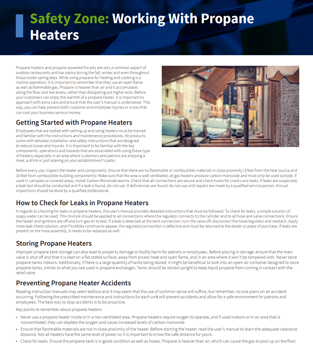 Working with Propane Heaters image